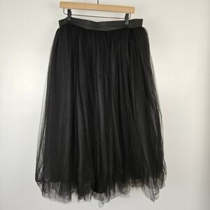 Society+ Tulle Tutu Midi Skirt 1X? 2X? Plus Black‎ Witchy Ballerina 1X? 2X? Plus